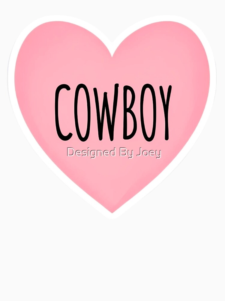 Cowboy Heart/Pink Western Vibes/Heart of a Cowboy by Designed By Joey