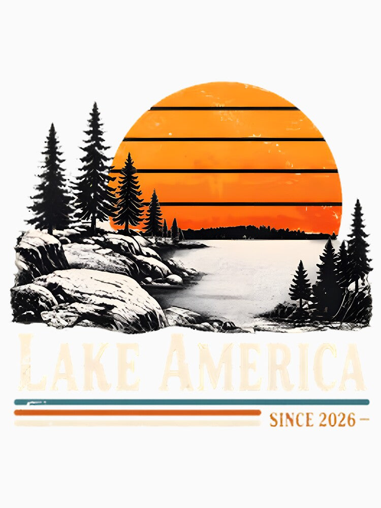 Vintage Lake America Aesthetic - Retro Patriotic Lake Life, Boating & Outdoor Camping Art | ⭐⭐⭐⭐⭐ by shahroozj