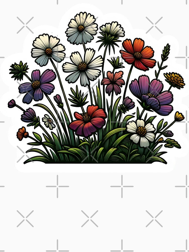 handdrawn wildflowers by Truck Stop One