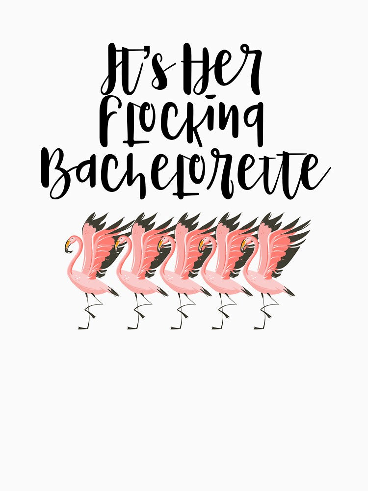 It's Her Flocking Bachelorette Pink Flamingo Flock graphic by NoveltyMerch