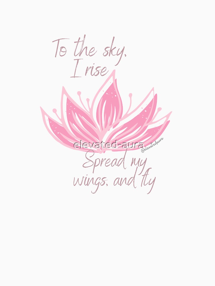 Lotus Rise Mantra Print by elevated-aura