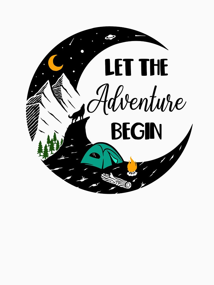 Let the Adventure Begin, Camper Quote, special gift for Campers or Van lifers, Modern Nomads, Van Lovers, Mountaineers by popotamfriends