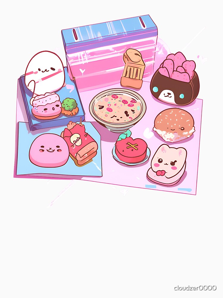 kawaii cartoon japanese food 2024 by cloudzer0000