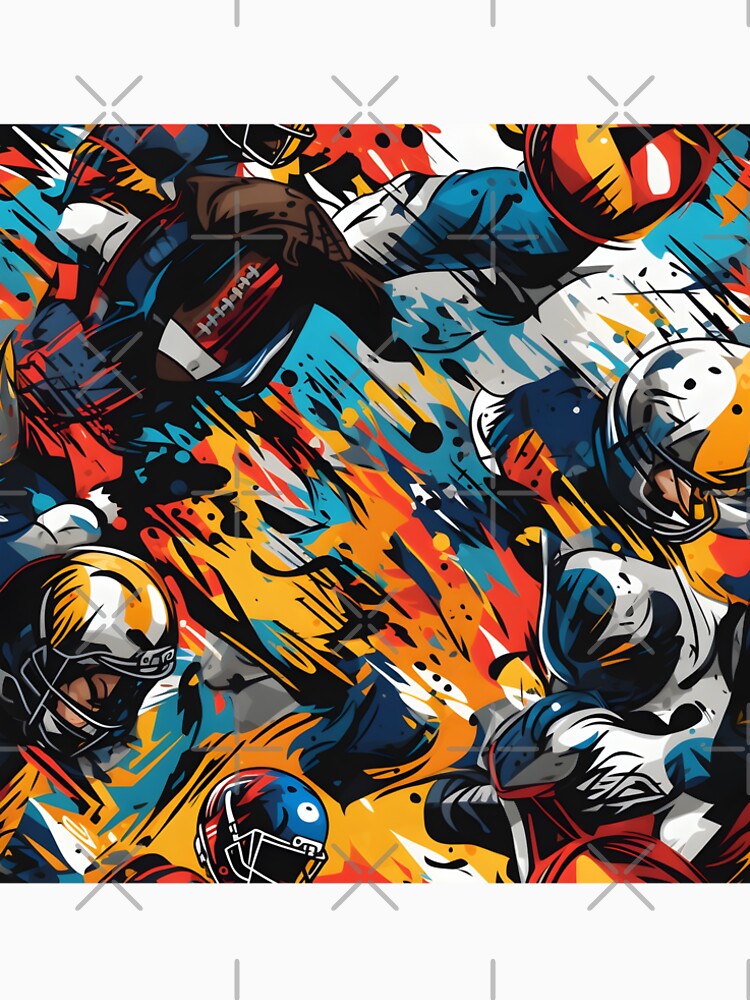 An unforgettable football season kickoff: explosive offense, relentless defense, and electrifying atmosphere. It sets the tone for Autumn Speed Fashion and Football Print Pattern. by ignasirus