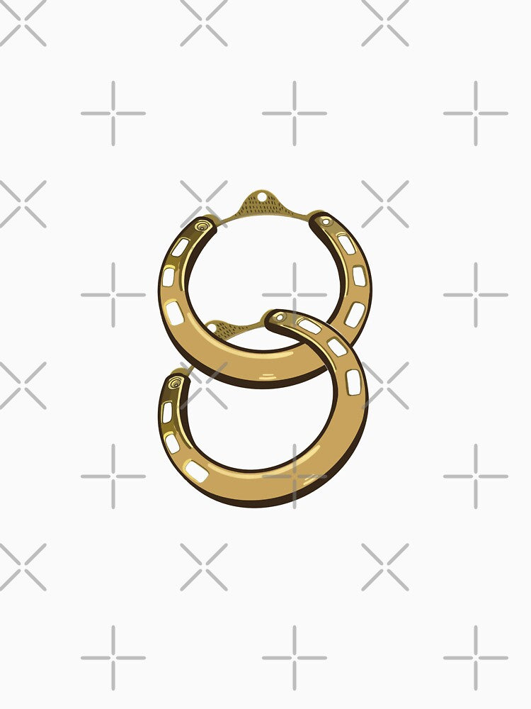 Intertwined Lucky Horseshoes – Minimal Western Symbol Design by Bedoya Illustrations