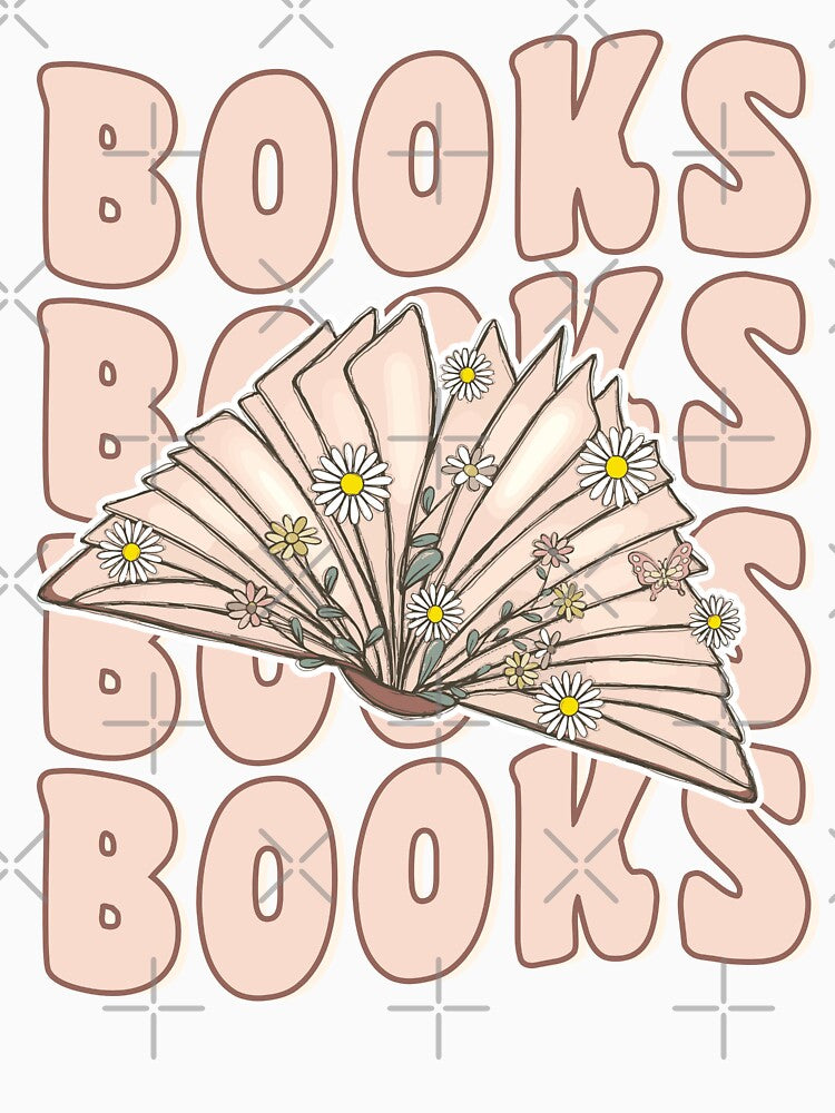 Groovy Book Lover Retro Cute Wildflower Book Reader Bookworm by MintedFresh
