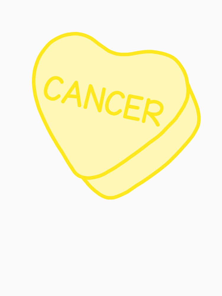 Cancer Yellow Candy Heart Sweet Heart Cute by SlimyFish