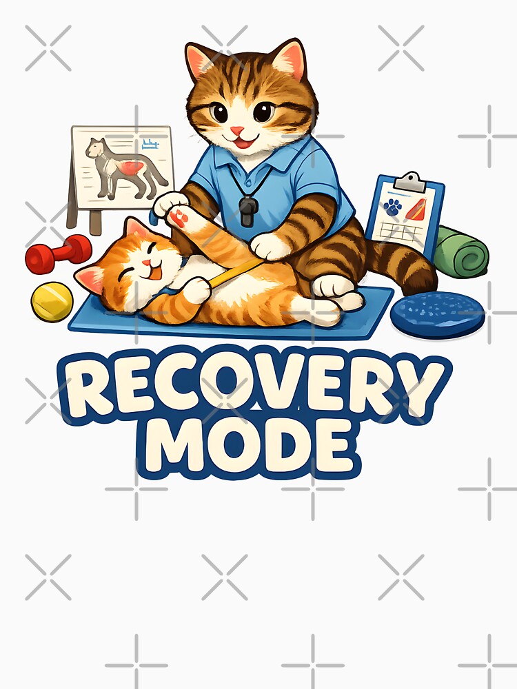 Recovery Mode Cat Physical Therapy Cute Rehab Therapy PT Motivational Design by ClinicalHubs