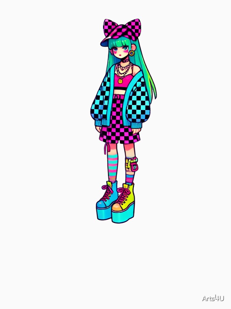 JAPANESE AESTHETIC  HARAJUKU COLORFUL GIRLY STYLE FASHION by Arts4U