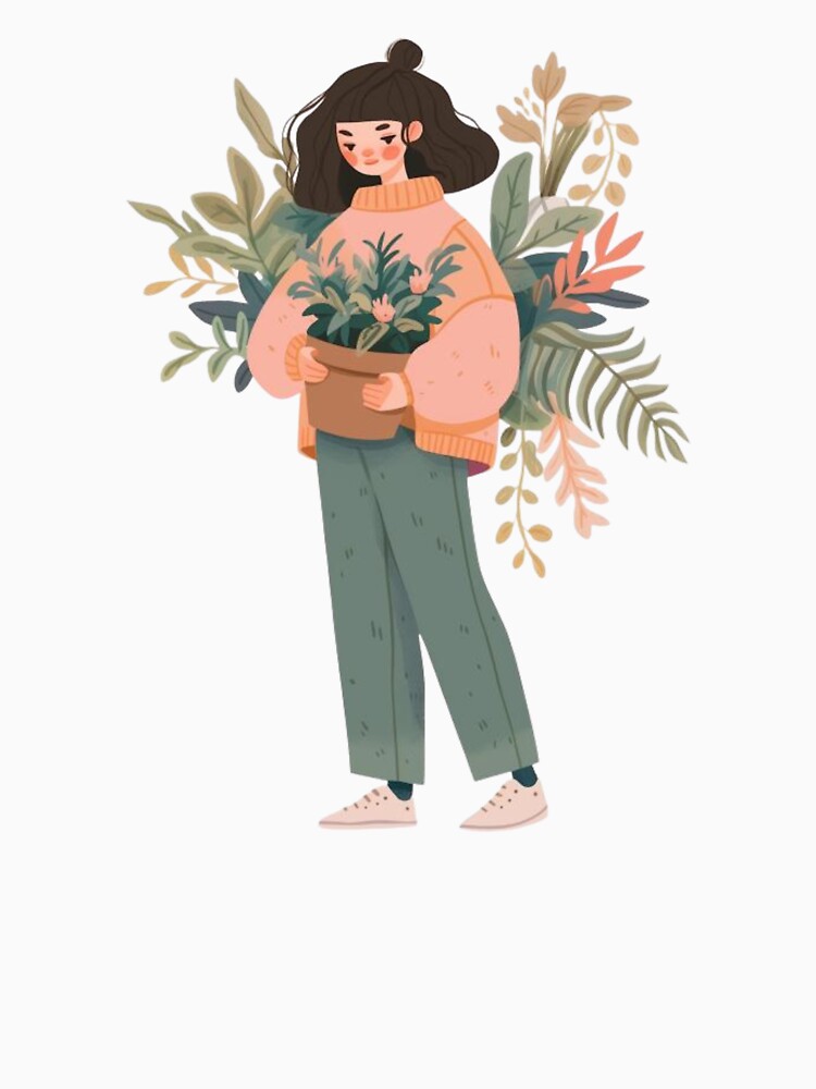 House plant Girl by MayflowerandIvy