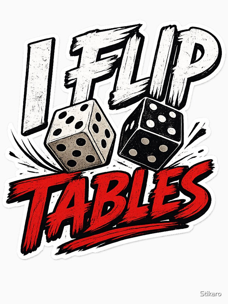 I Flip Tables Funny Programmer Coding Dice Developer Humor by Stikaro