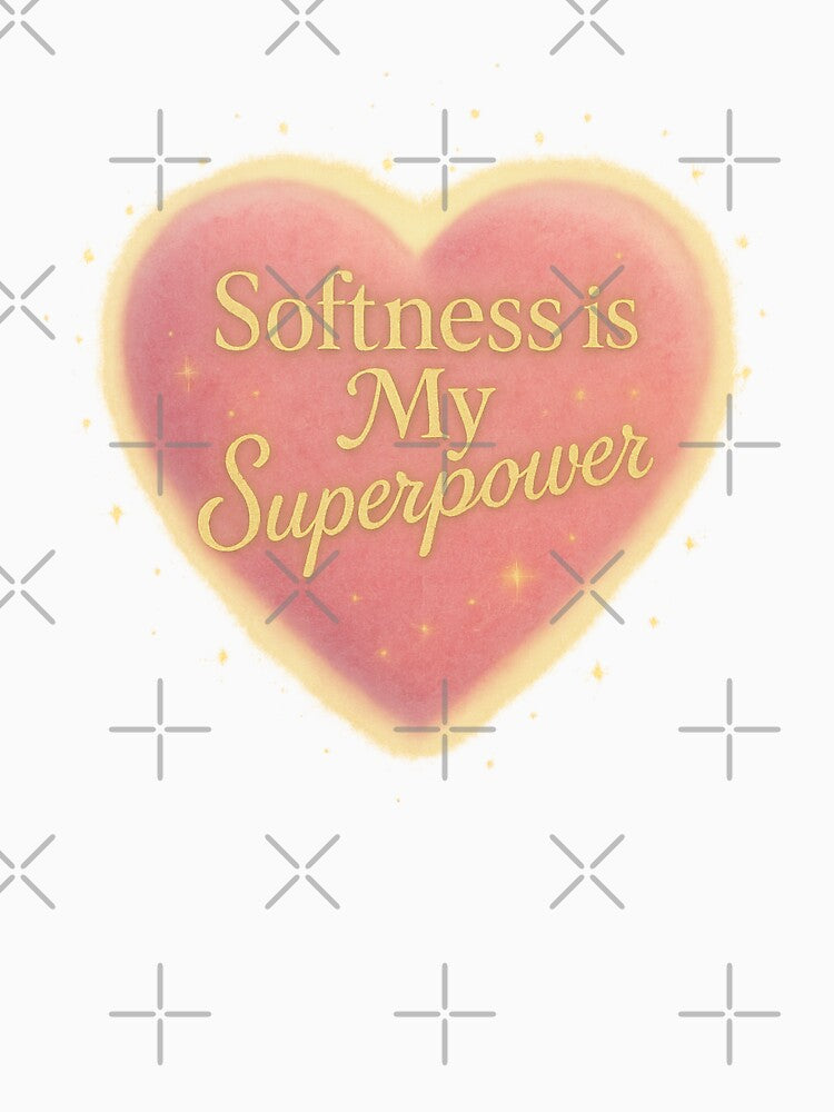 Softness is My Superpower | Pink Heart Feminine Aesthetic Sticker & Printable Wall Art | Soft Girl Art by HerDreamCodes