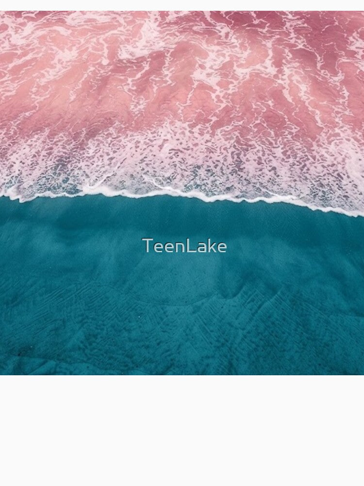 Pink and Blue Aesthetic Pretty Ocean Waves Pastel Beach Aerial Coastal / Ocean texture / Shore / Travel / Explore / Water / Vacation / Sea Wave/ Nature Lover by TeenLake