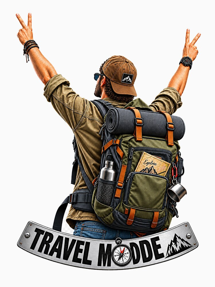 Travel Mode Adventure Backpacker Hiking Mountain Explorer by RobertArt08
