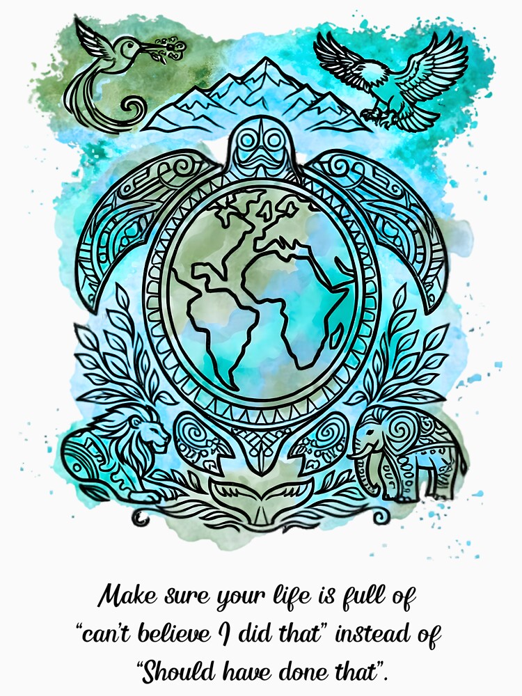 Motivational Quote Turtle Sticker and T-Shirt by ROARSOME DESiGNS