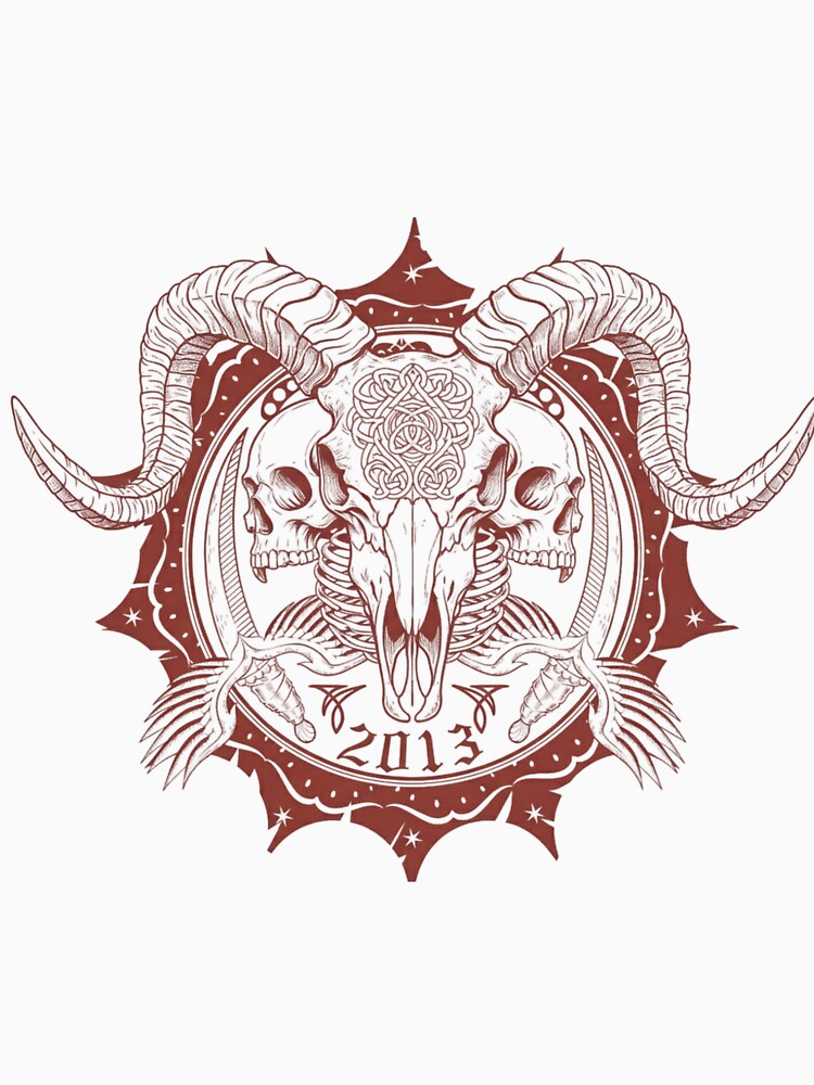 Crimson Covenant — Ram Skull Occult Emblem by DONXX