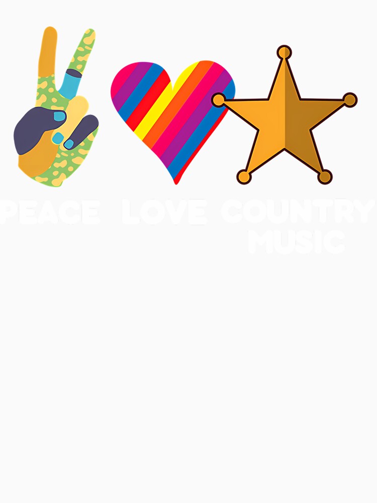 Peace Love Country Music For Country Music Lover And Country Singers - I Love Country Music by Marksitafin3