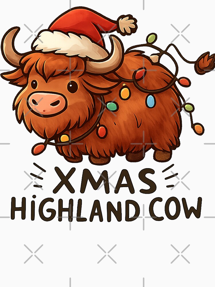 Xmas Highland Cow by clarkfraser