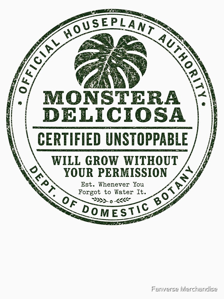 Funny Monstera Gift Certified Unstoppable Plant Parent Humor Houseplant Lover Gift Monstera Stamp Sticker Shirt Plant Mom Gift by Fanverse Merchandise