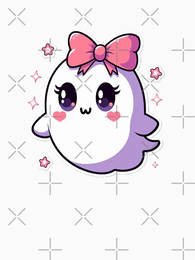 Pink Bow Ghost by Spike The Punch Design Co.