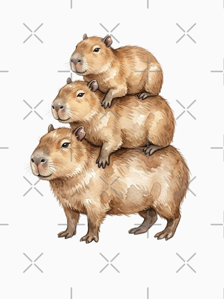 Cute Capybara Family Stack by SOUFIANE1991