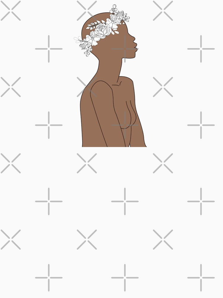 Black women Illustration Art up close by Y2Kcreates