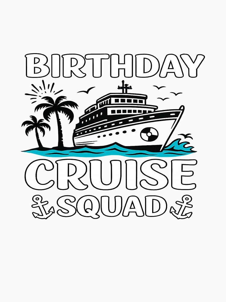 Birthday Cruise Squad Matching Outfit Tropical Party Design by Nouna11