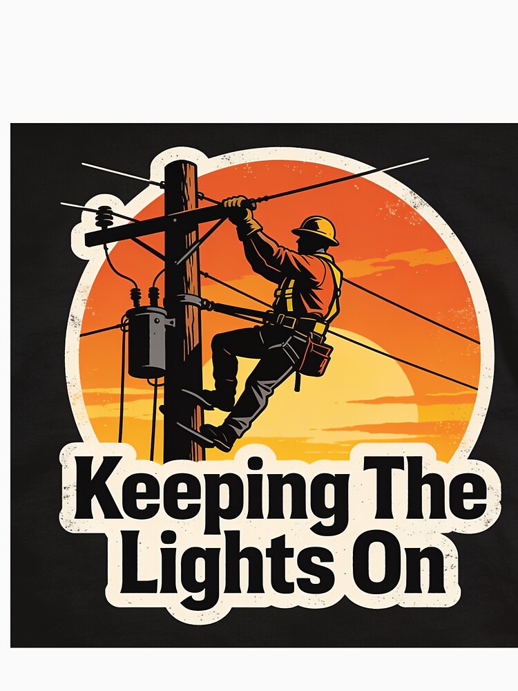 Powered By Courage Lineman Life by PixelStyle Studio