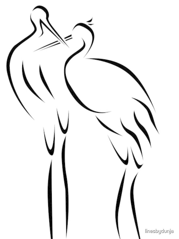 Elegant Bird Illustration by linesbydunja