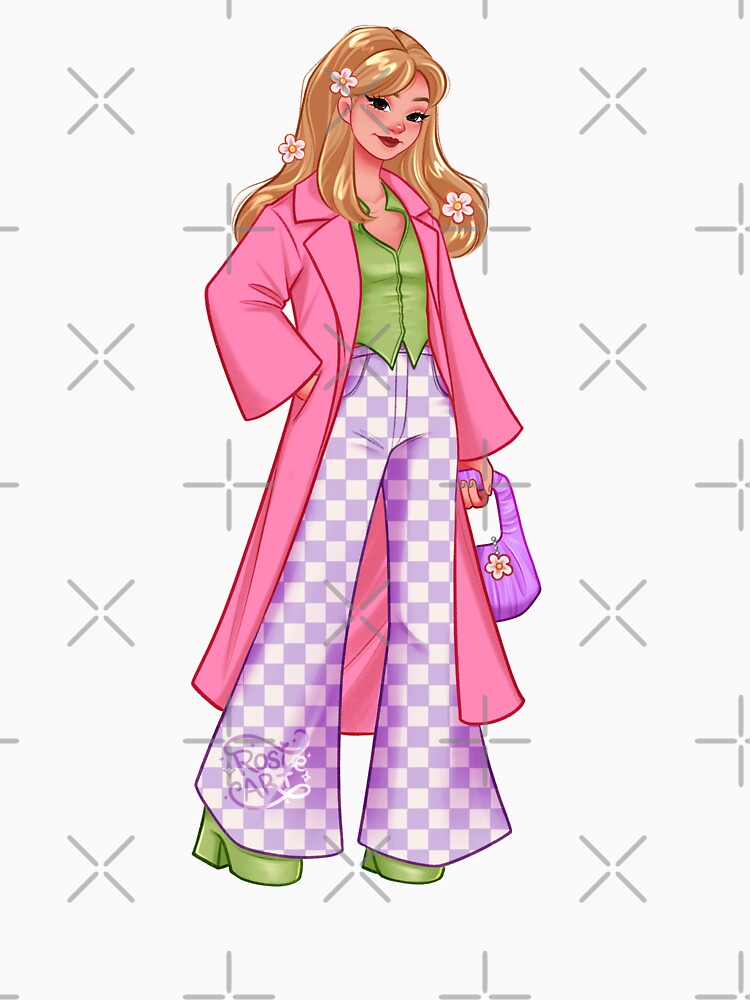 Fashion girl, Women's day, neon colors, aesthetic, girly gift, girly stickers by RosieArtGallery