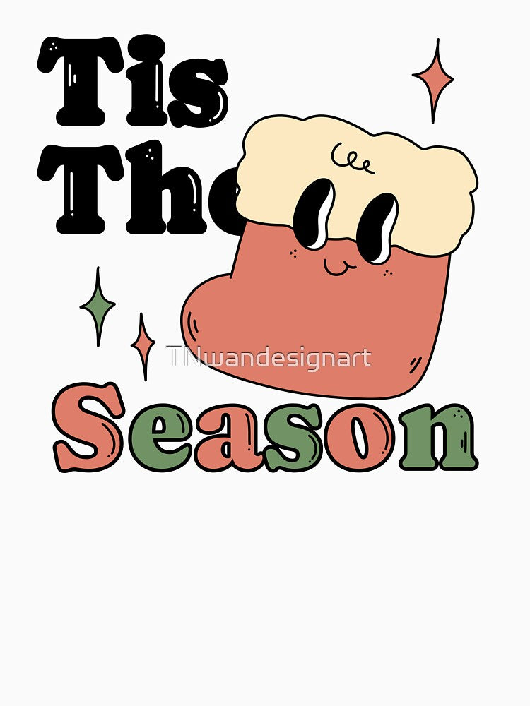 Tis The Season groovy retro vintage Christmas xmas matching family squad by TNwandesignart