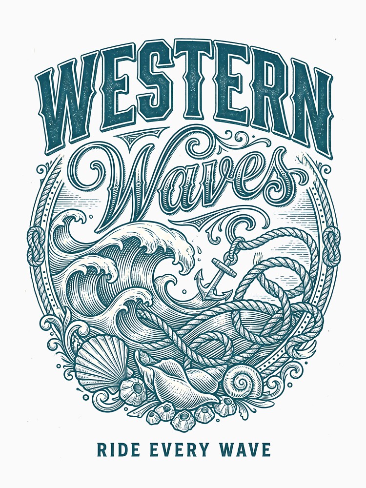 Western Waves – Coastal Cowgirl Ocean Design by Sea Gem