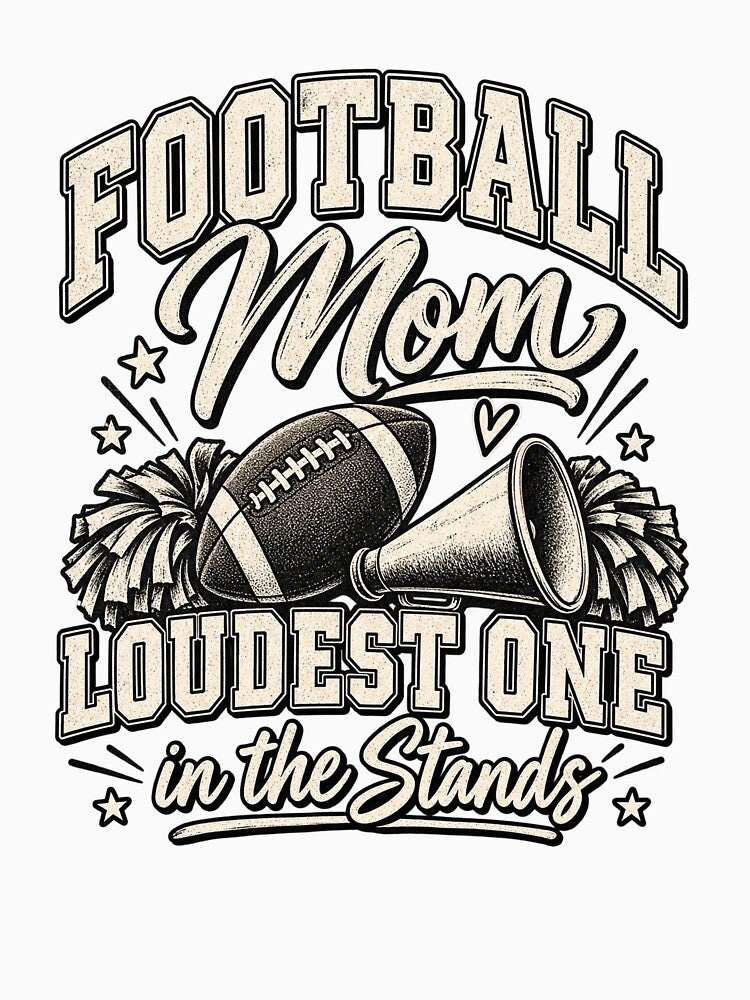 Football Mom Loudest One in the Stands Funny Vintage Shirt by cozydrops