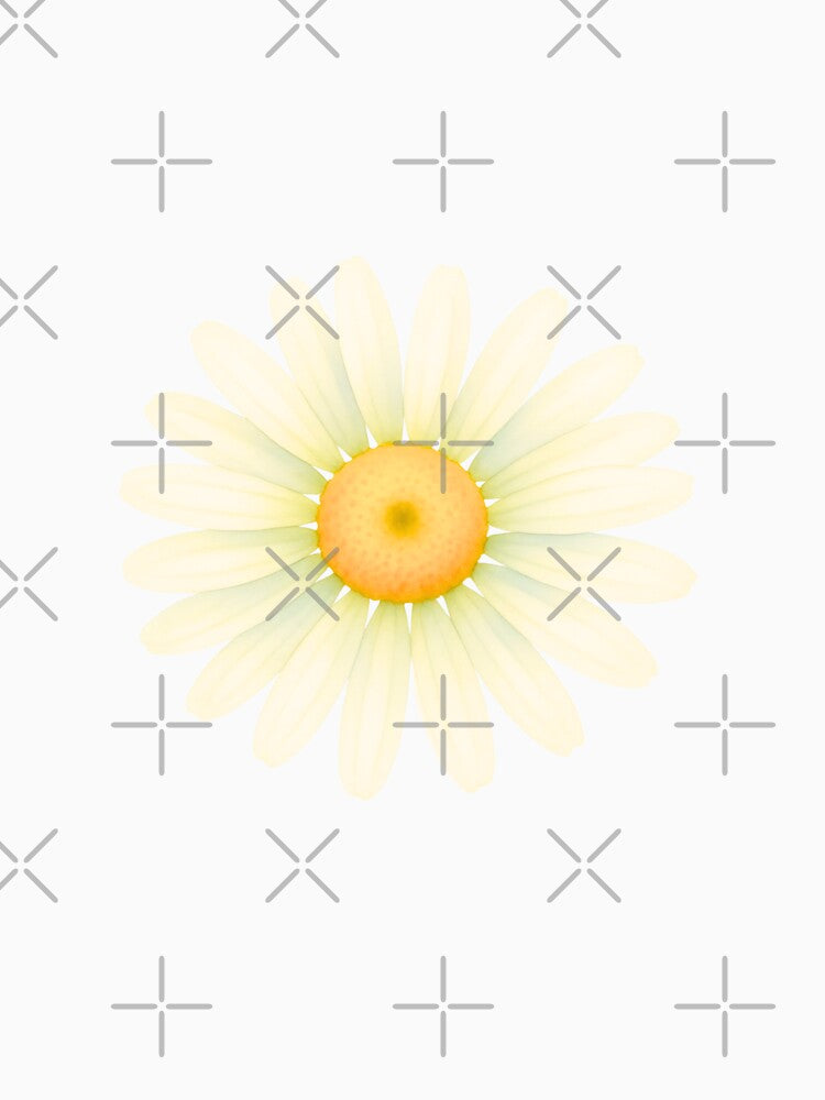 White Daisy Watercolor Flower Botanical Art Print by Little Bloom Studio
