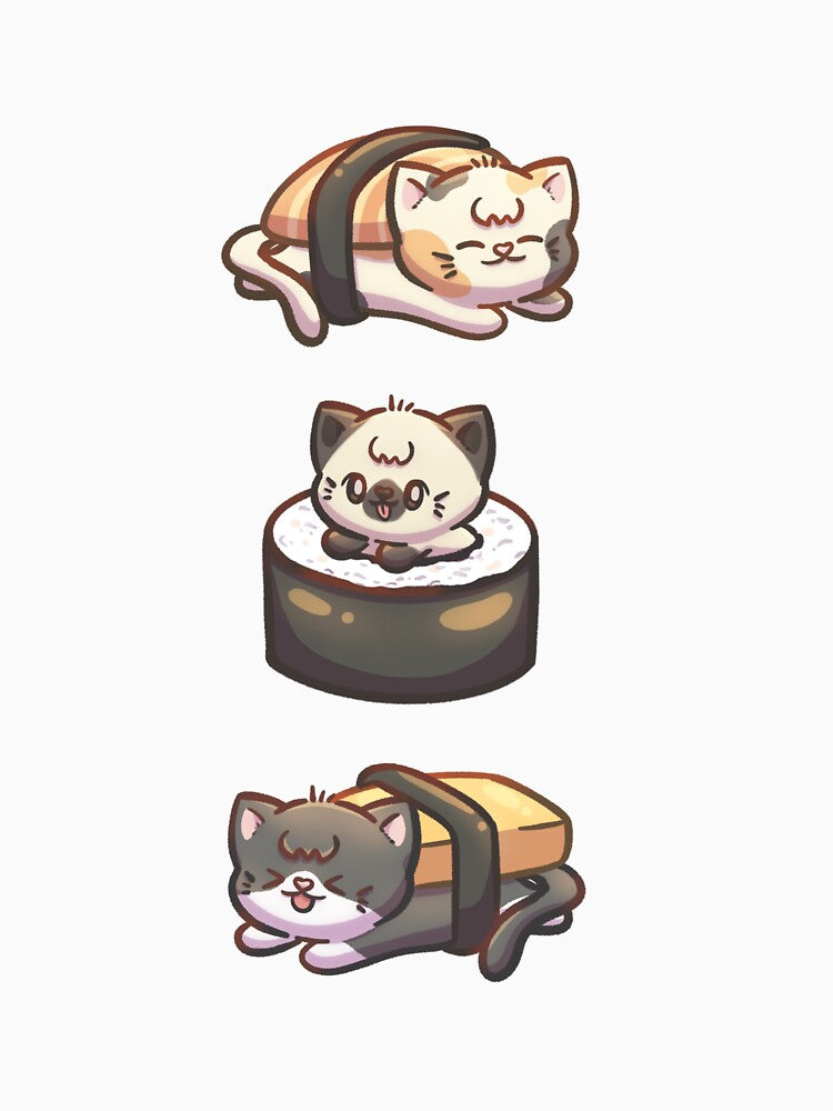 Sushi Cats by alexbrushes-