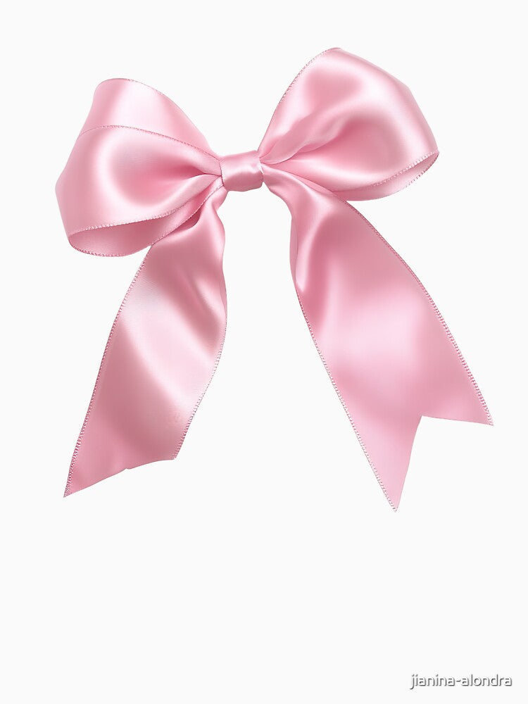 Pink Satin Bow Coquette Girly Aesthetic by jianina-alondra