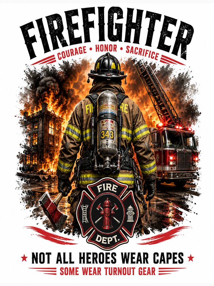 Firefighter courage design by urbanshop7