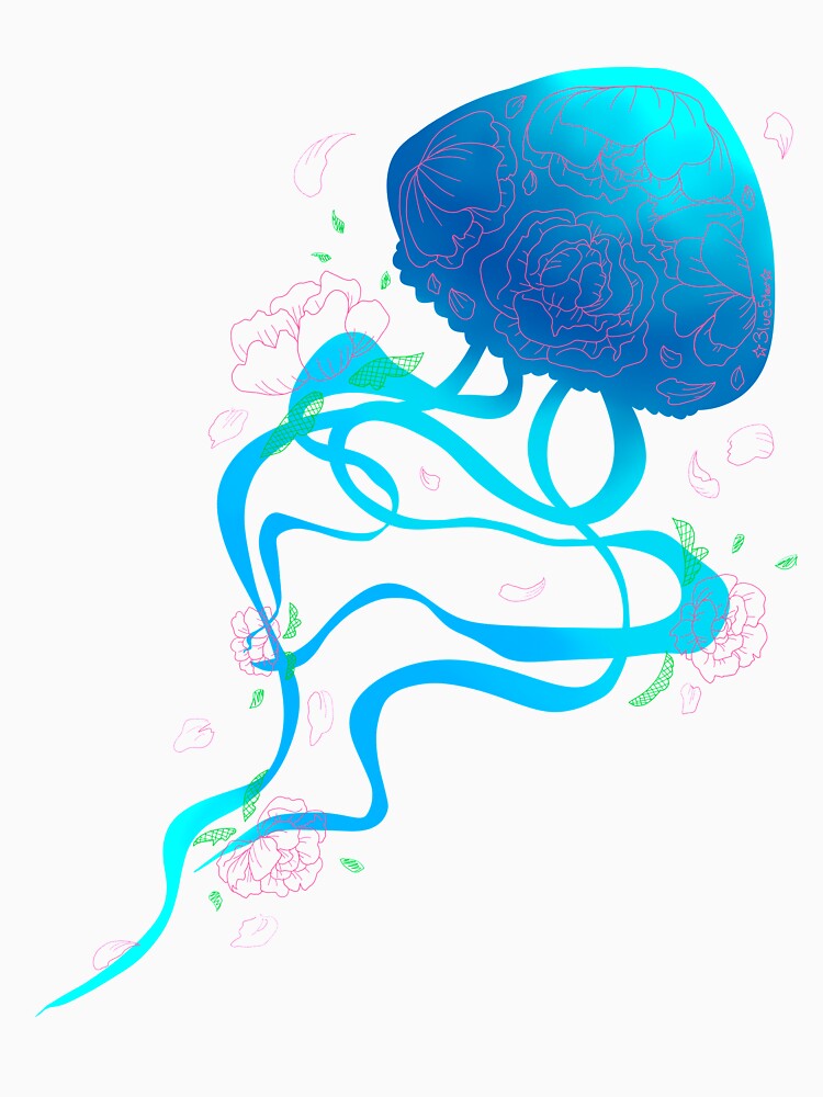 Pink Flower Jellyfish by artby3lue5tar