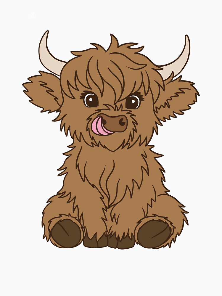 highland cow by Pixie prints