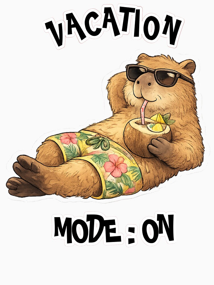 Relaxing Vacation Capybara Design by StyleBloomes