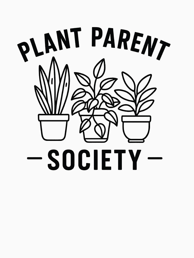 Plant Parent Society – Minimal Botanical Line Art T-Shirt by BeeClassyDesign