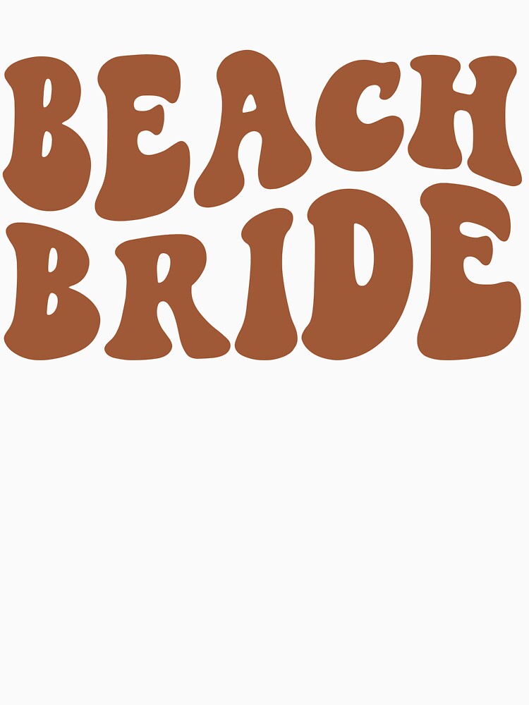 Beach Bride Terracotta Burnt Orange Retro Graphic Bridal Party Gifts for Bachelorette Party by mysticblvd