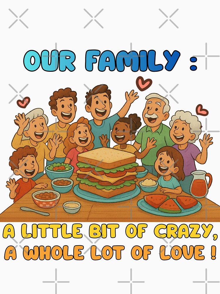 A vintage cartoon style Family reunion  design with an funny family reunion quote by Tanuja  Sharma