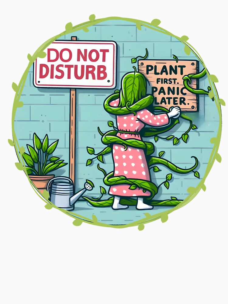 Plant First. Panic Later. – Relatable Gardening Humor Design by Zephyra Grove