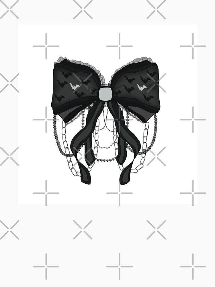 Black Gothic Hair Bow by Ellengsart