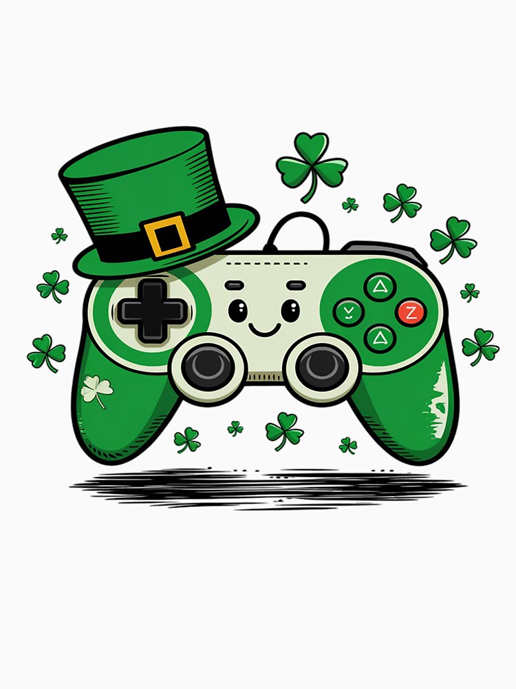 Irish Video Game Controller St Patrick Day by Rrettgison