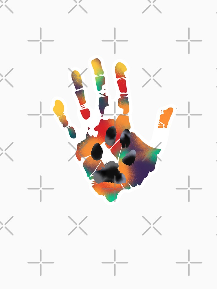 Animal paw with Handprint by SaavyVetTech