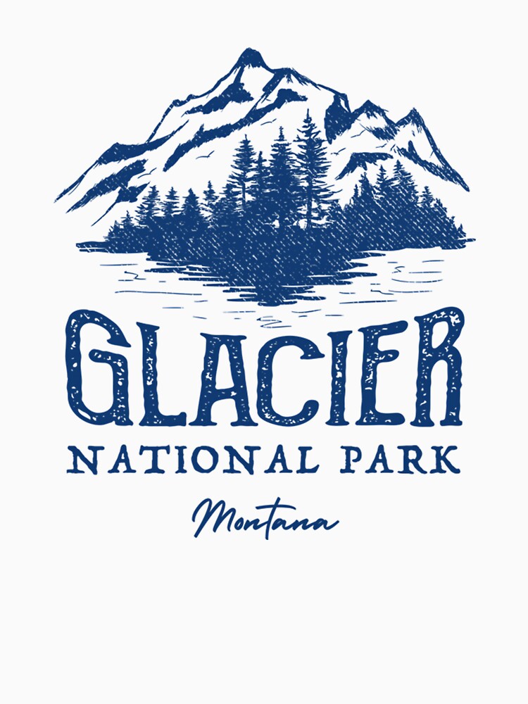 Vintage Glacier National Park Montana by Asleydarell