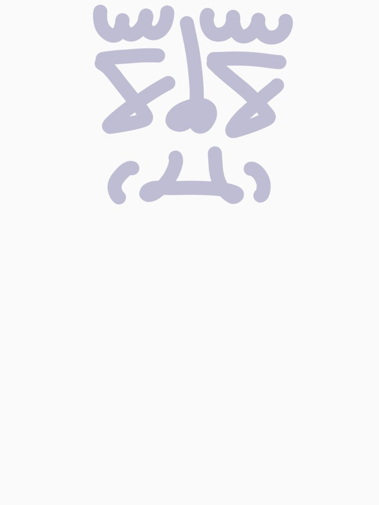 Abstract Doodle Face – Soft Lavender Minimal Line Art Character by felipemaldonadoart