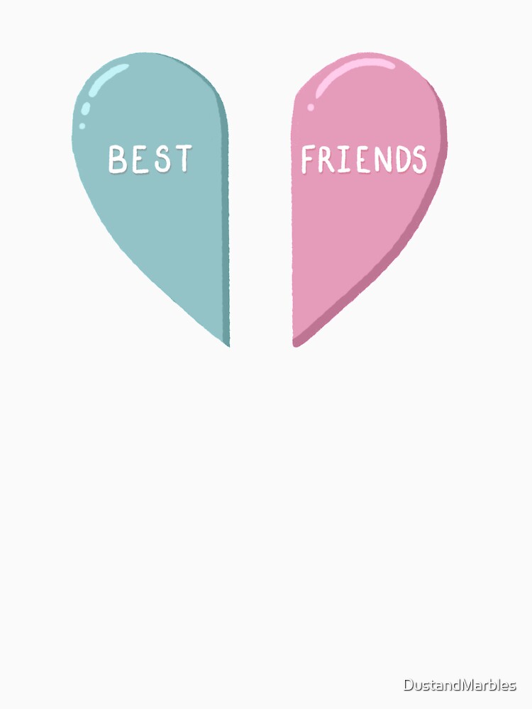 Best Friends Matching Half Hearts Stickers Blue and Purple by DustandMarbles